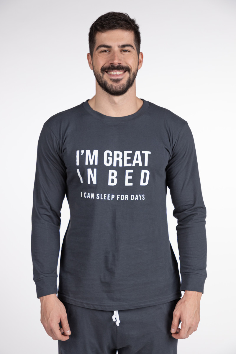 SF muški kоmplеt pidžamе M. PIZAMI SF GREAT IN BED DD FW24 