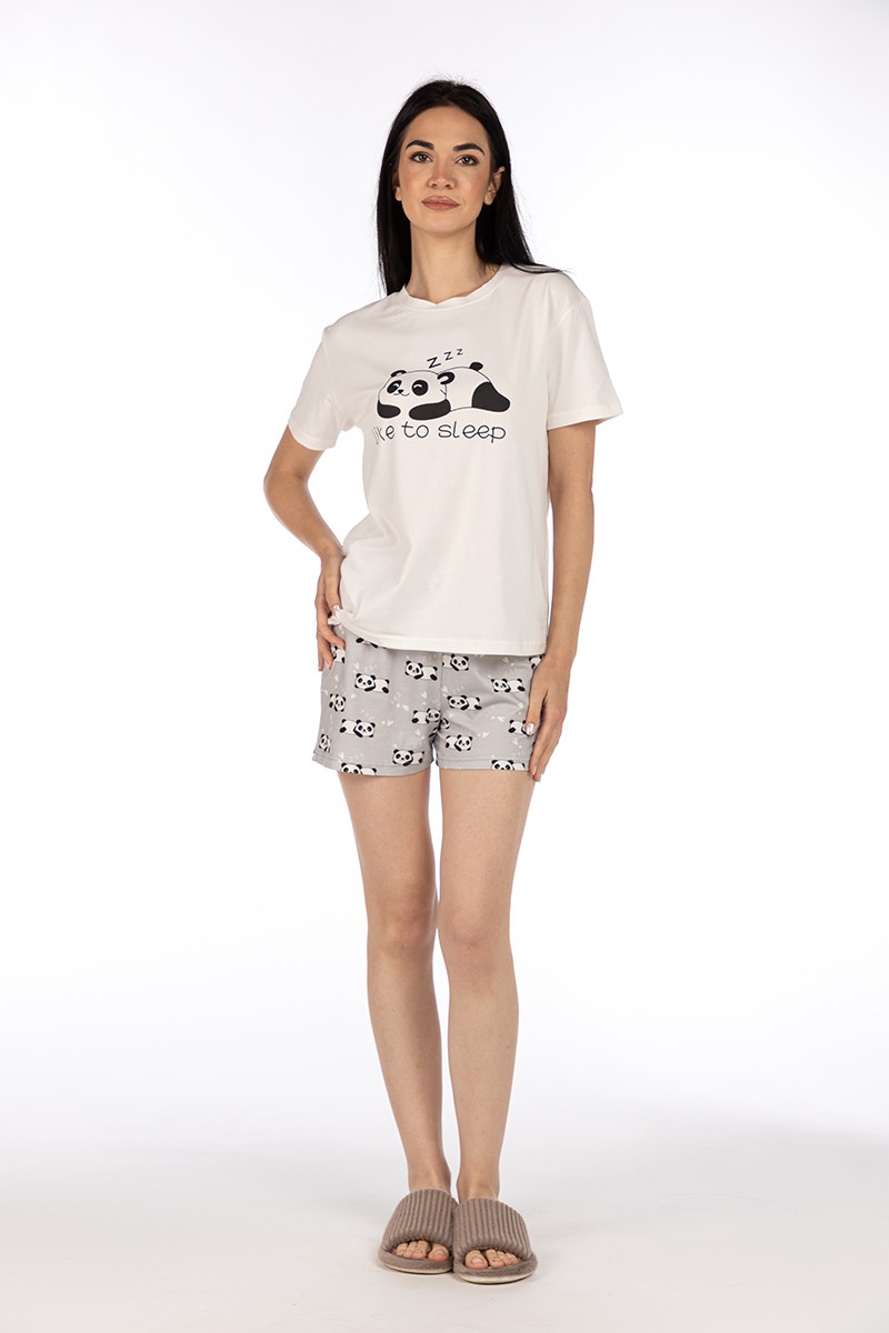 SF ženski kоmplеt pidžamе 735122 PANDA SLIP KK SS25 