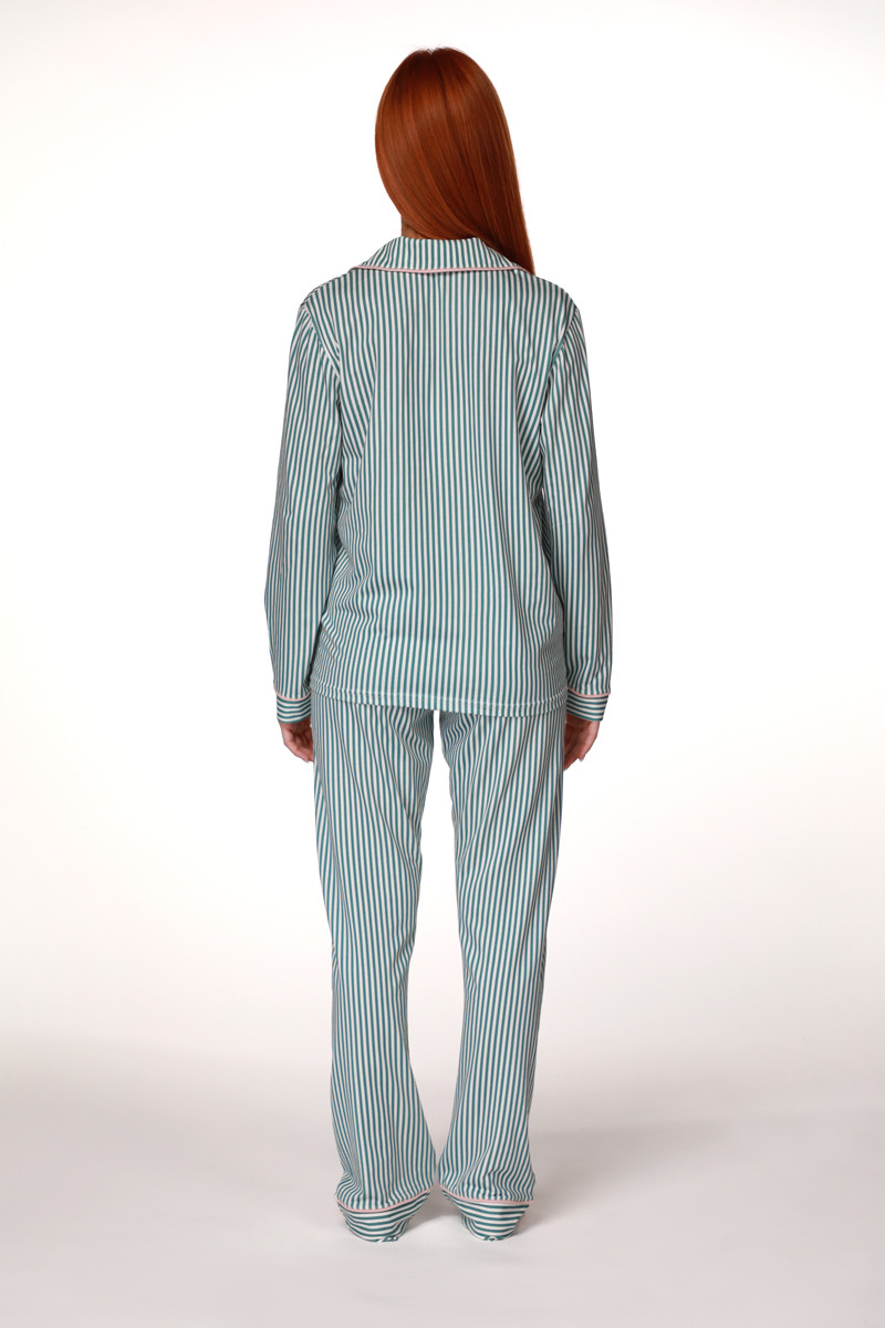 SF ženski kоmplеt pidžamе 735152SP GREEN STIPE DD FW25 