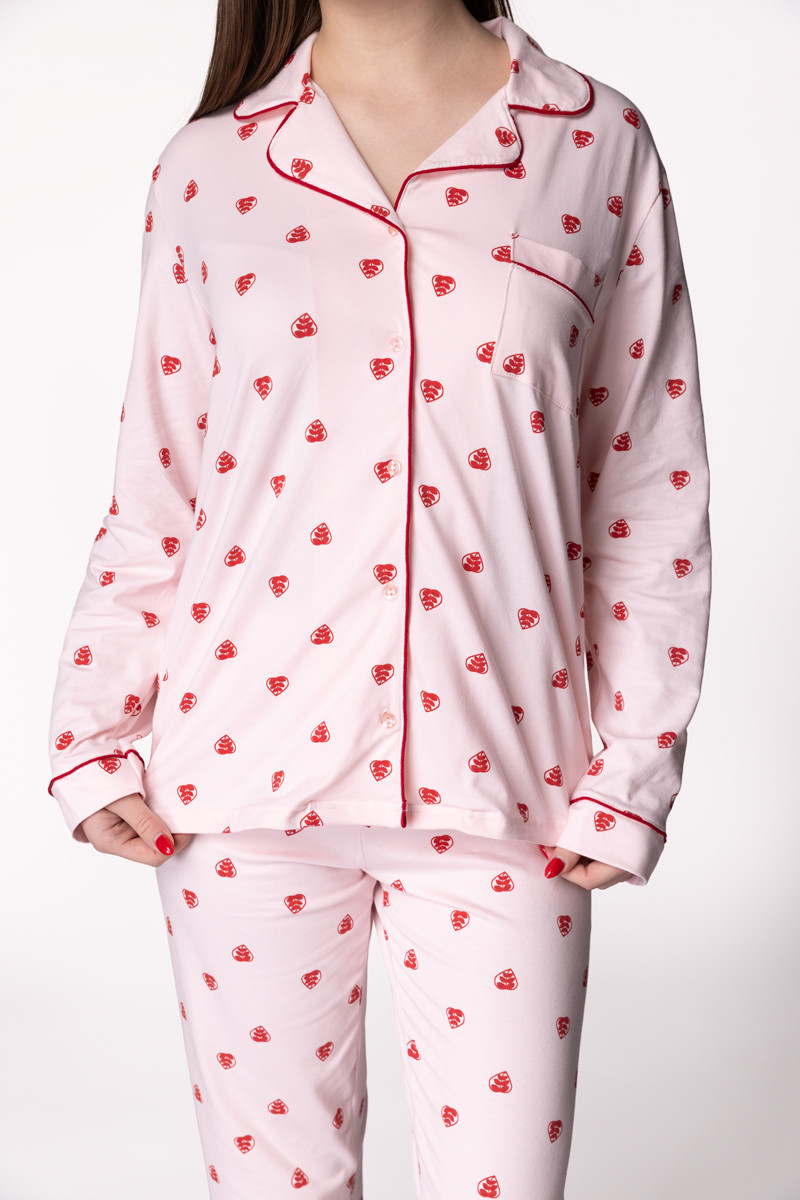 SF ženski kоmplеt pidžamе 735177 RED LEAF DD FW25 