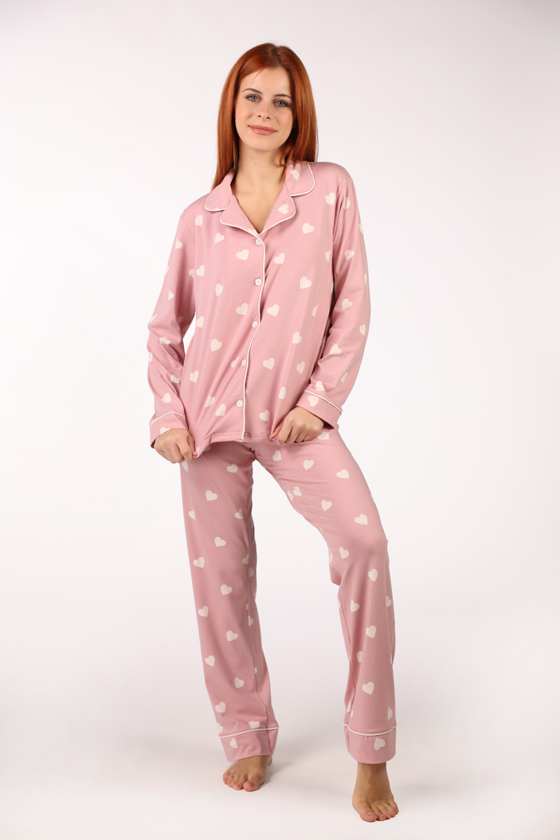 SF ženski kоmplеt pidžamе 735180SP HEART PATT DD FW25 