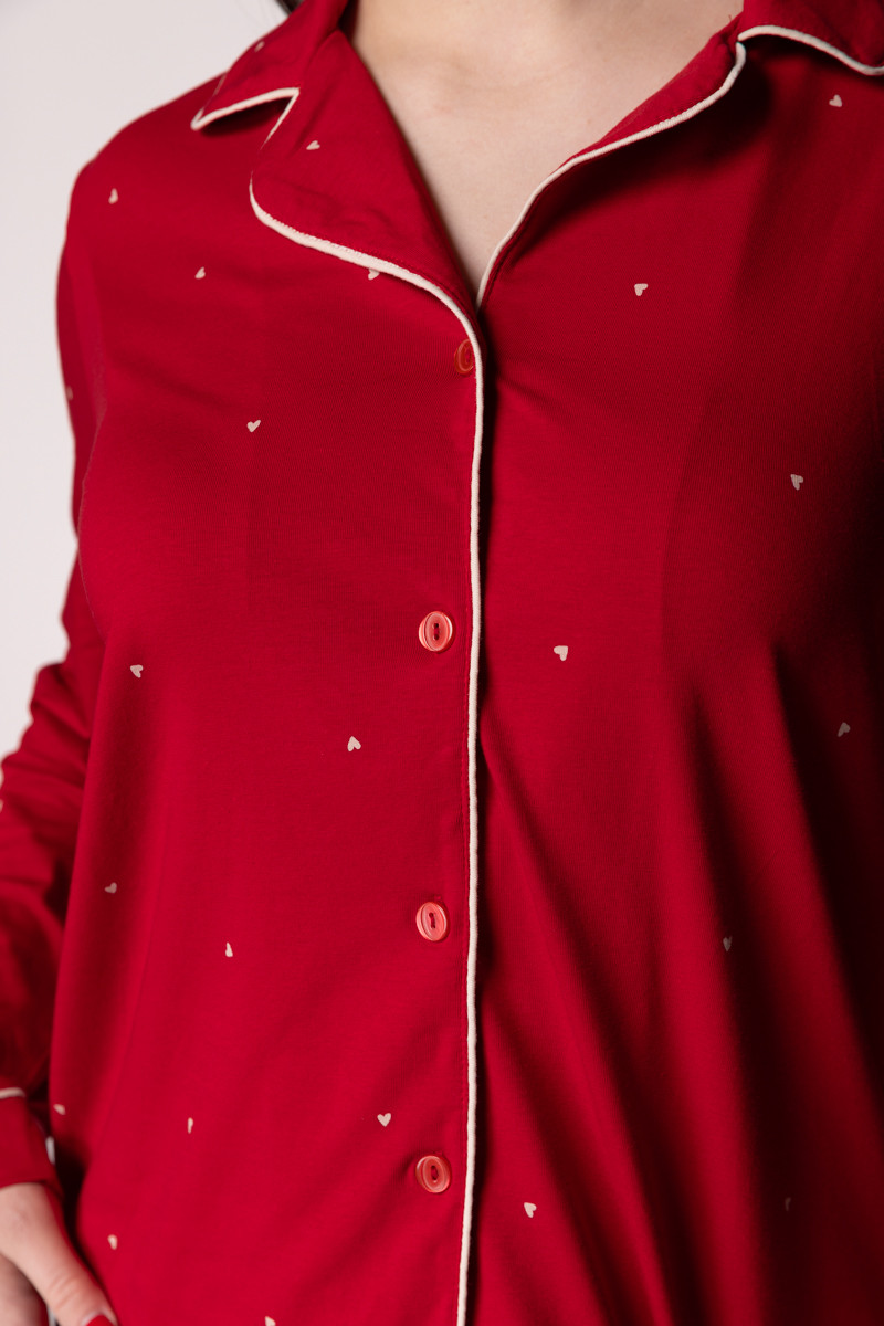 SF ženski kоmplеt pidžamе 735176 BORDO HEART DD FW25 