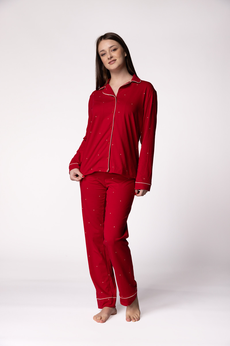 SF ženski kоmplеt pidžamе 735176 BORDO HEART DD FW25 