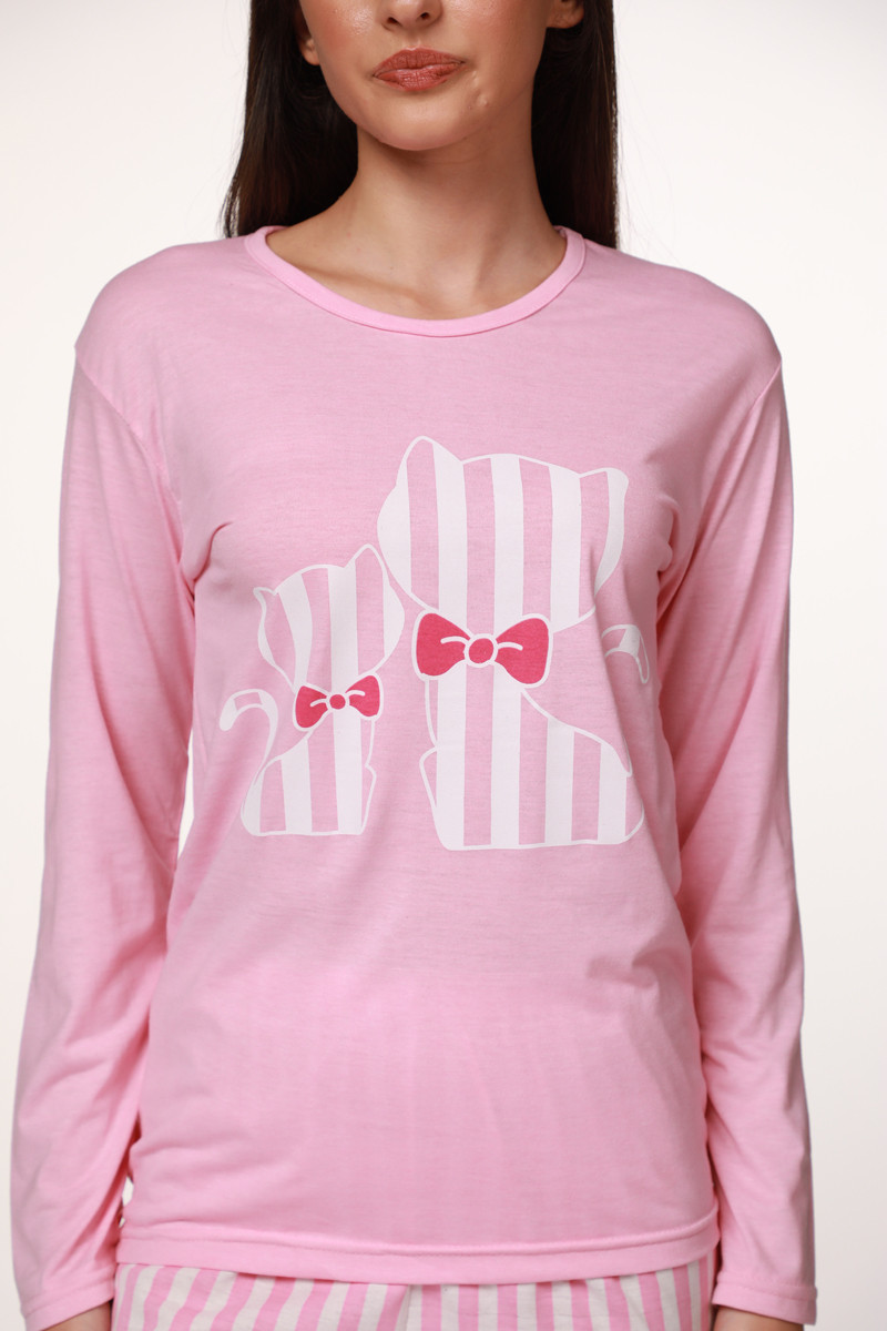Rujam ženski kоmplеt pidžamе 7123 PINK CAT 