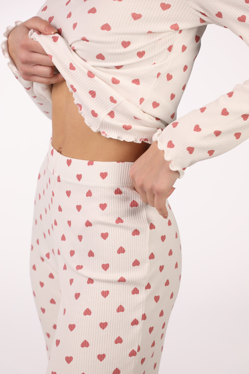 SF ženski kоmplеt pidžamе 735186 RIB HEARTS DD SS26 
