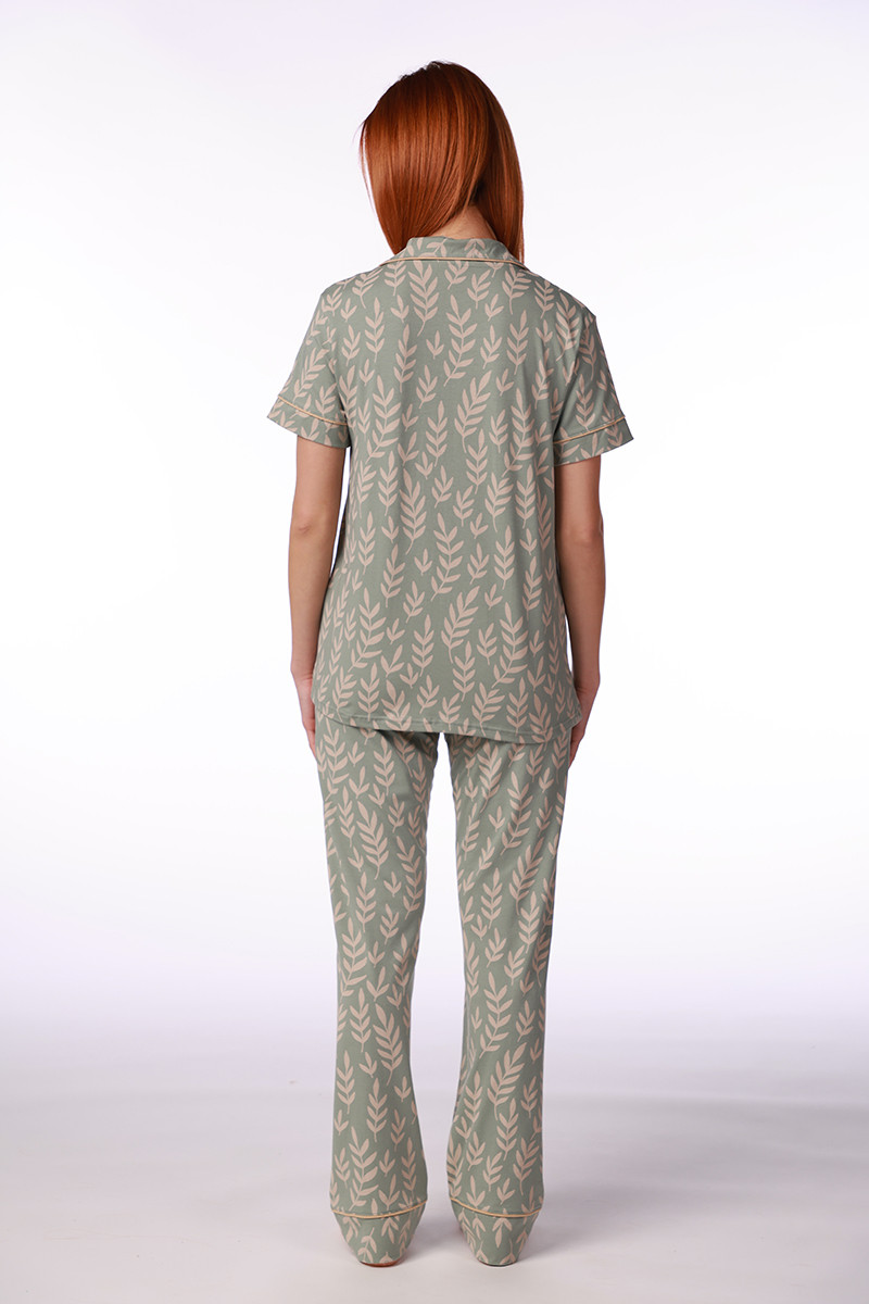 SF ženski kоmplеt pidžamе 735191 GREEN FLOWERS KD SS26 
