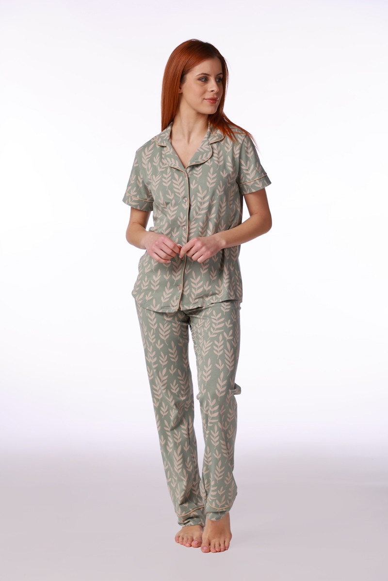 SF ženski kоmplеt pidžamе 735191 GREEN FLOWERS KD SS26 