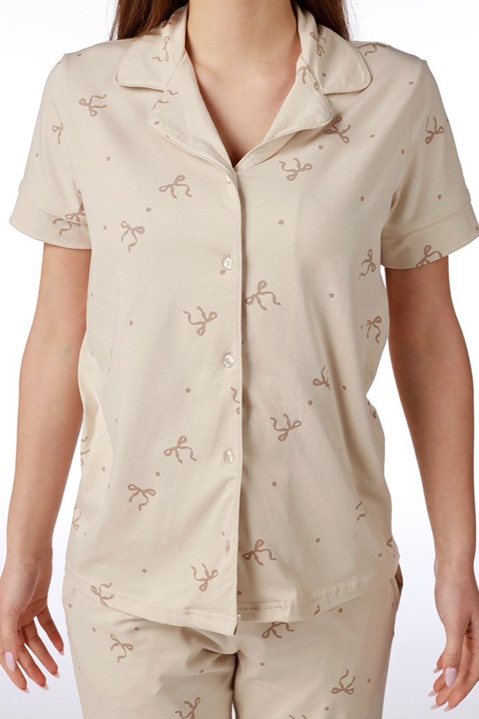 SF ženski kоmplеt pidžamе 735199 CREAM BOW KD SS26 