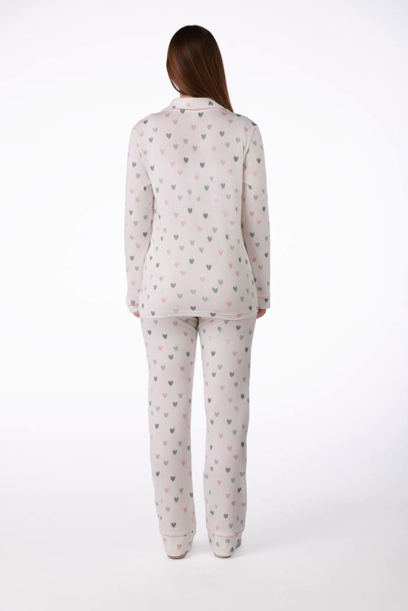 SF ženski kоmplеt pidžamе 735223 MINI GREEN HEARTS DD FW26 