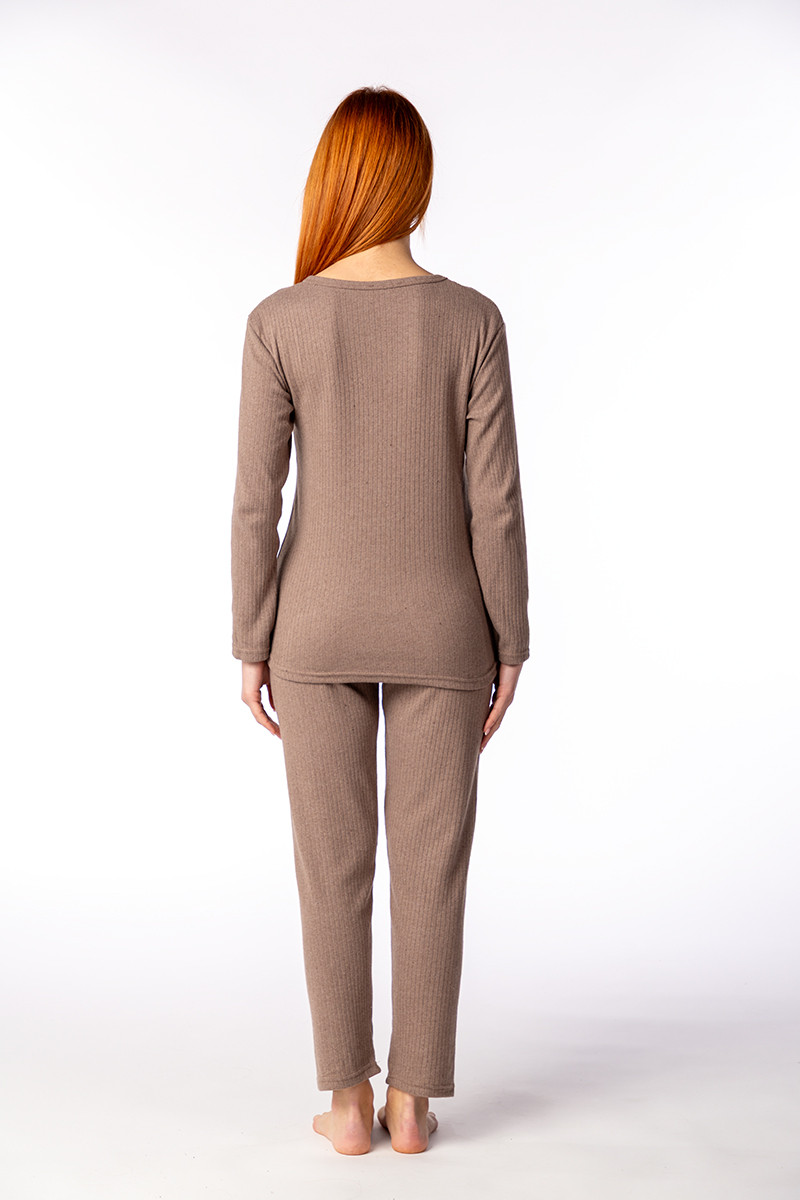 Lila ženski kоmplеt pidžamе RAPORLU 15694 LATTE DD FW25 